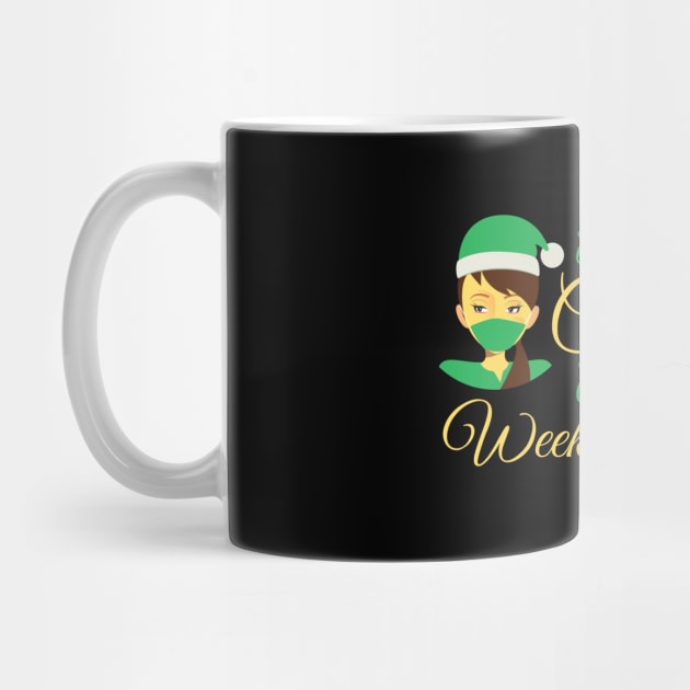 All I want for Christmas are my weekends off - funny festive Nurse design by BlueLightDesign